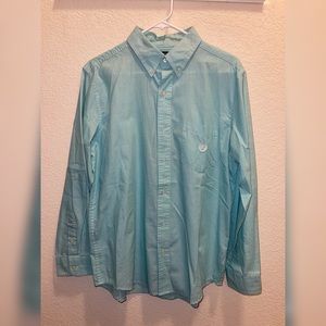 Mens Turquoise Button Down